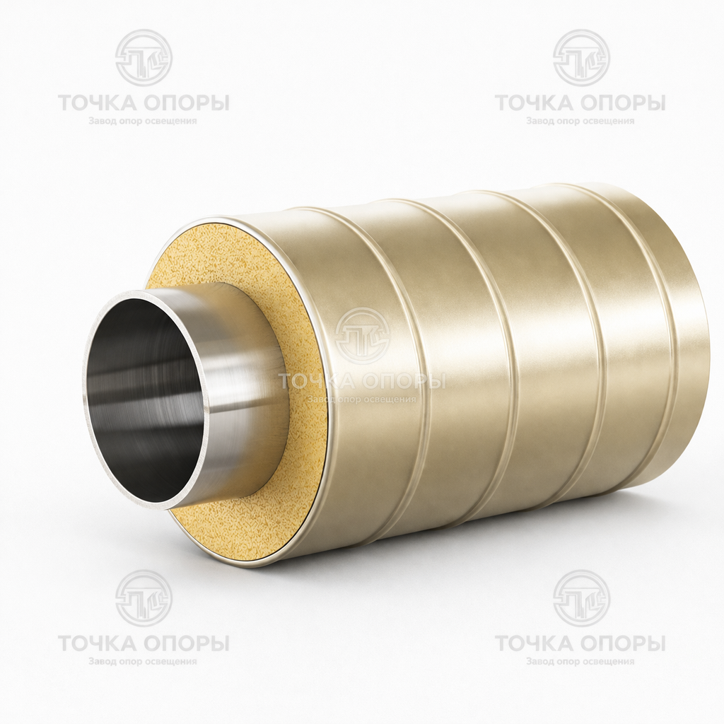 Труба ППУ стальная оболочка 125х45х3 мм ГОСТ 30732-2006